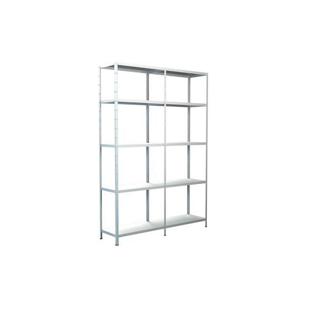 SCHULTE REGALWELT Grundregal mit Anbauregal, HxBxT 200 x 140 x 50 cm, 425 kg Traglast (max.), 10 Böden - weiss
