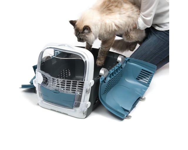 CATIT Transportbox »Cabrio«, blau / grau