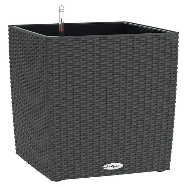 LECHUZA Pflanzgefäß »CUBE«, BxHxT: 30 x 30 x 31,5 cm, granit - grau