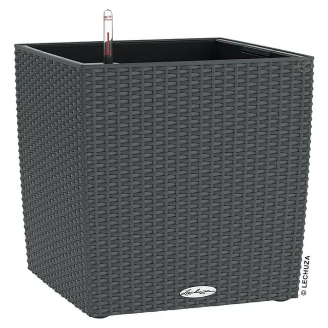 LECHUZA Pflanzgefäß »CUBE«, BxHxT: 40 x 40 x 40,5 cm, granit - grau