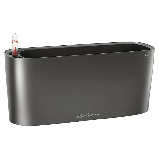 LECHUZA Pflanzgefäß »DELTA«, BxHxT: 11 x 13 x 30,2 cm, anthrazit Metallic - grau