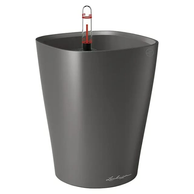 LECHUZA Pflanzgefäß »DELTINI«, ØxH: 14 x 18 cm, anthrazit Metallic - grau