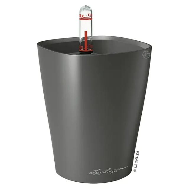 LECHUZA Pflanzgefäß »DELTINI«, ØxH: 10 x 13 cm, anthrazit Metallic - grau