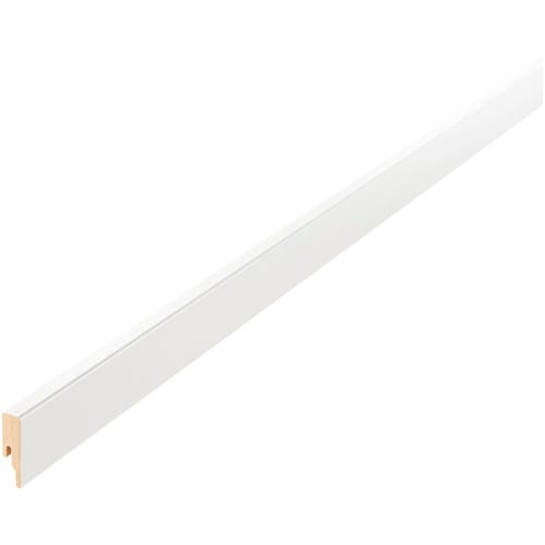 MODERNA Sockelleiste, Uni weiß, Holz/MDF, LxHxT: 238 x 6 x 1,6 cm - weiss