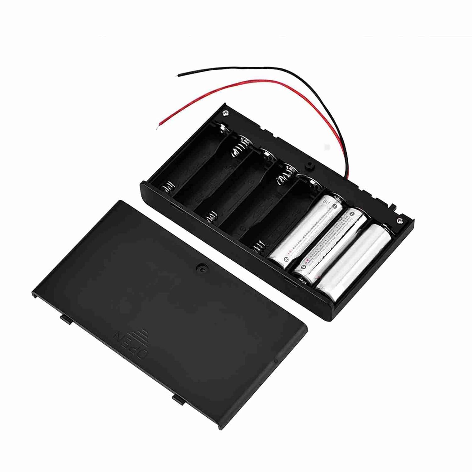 Batterieaufbewahrungsbox, 8 Aa-batterien, 12 V, Volle Spannung, Praktisch, Tragbar, Stoßfest, Powerbank, Aufbewahrung Und Externe Stromversorgung Mit Schalter (batterien Nicht Enthalten)