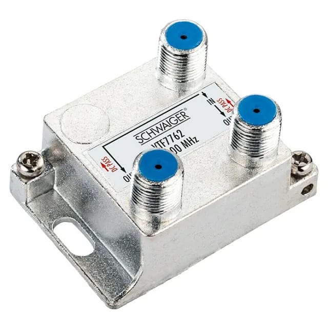 SCHWAIGER Verteiler, Silber, Metall, Fernsehgeräte, Satellitenanlagen - silberfarben