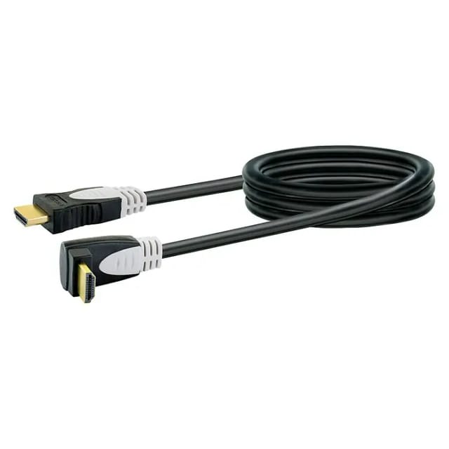 SCHWAIGER HDMI-Kabel, mit Ethernet, 1,5 m, 90°, Schwarz