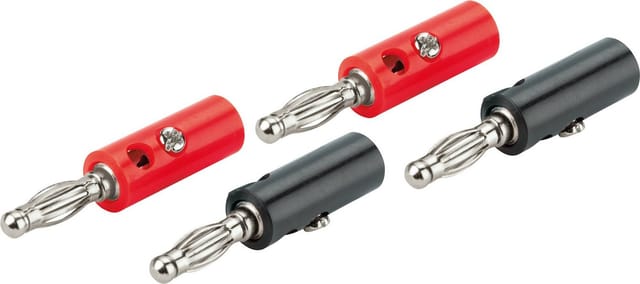 SCHWAIGER Bananenstecker, Mehrfarbig, Kunststoff, Audiokabel bis 4 mm - bunt