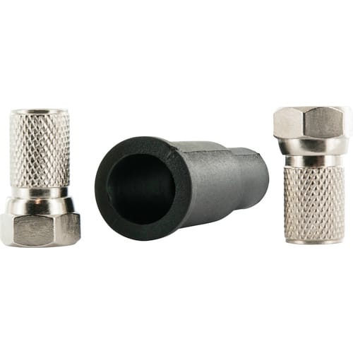 SCHWAIGER Stecker, F-Stecker-Set 2 F-Stecker + 1 Gummitülle