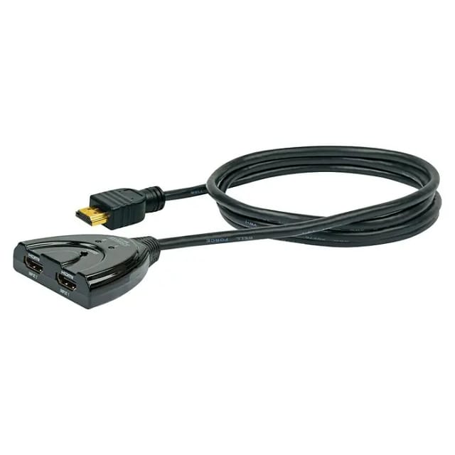 SCHWAIGER Umschalter, HDMI-Umschalter 2 in 1 automatisch Standard 1.3