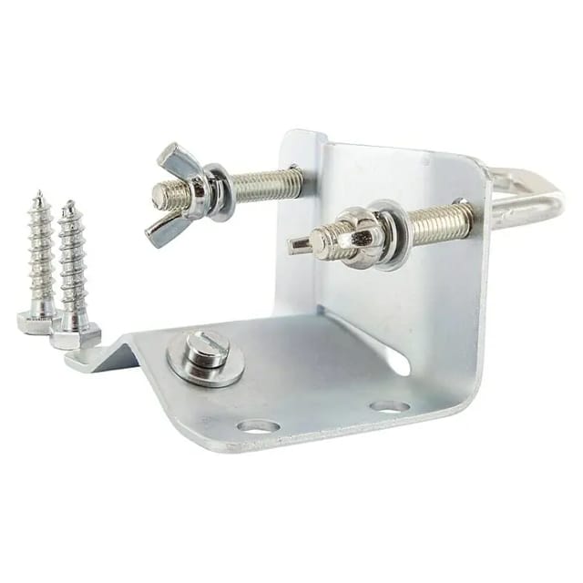 SCHWAIGER Mastfuß, 10,3 x 5,5 x 14 cm, Grau, Eisen