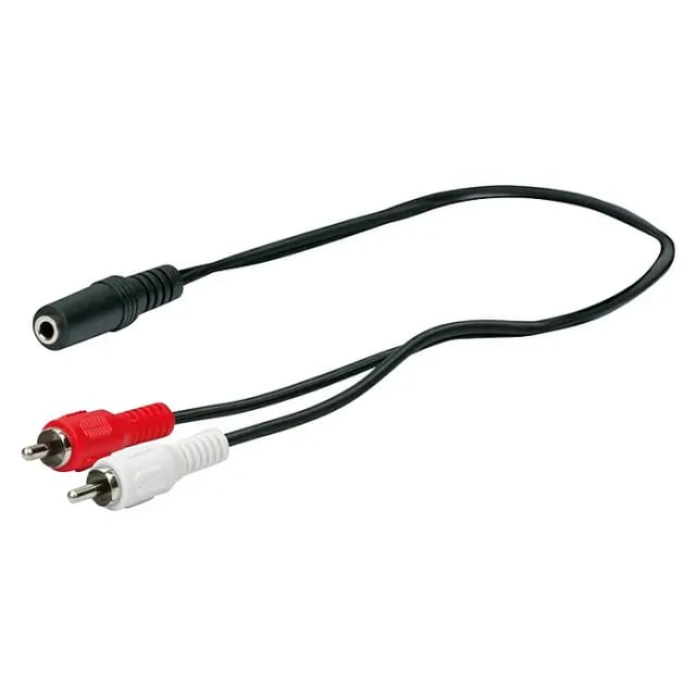 SCHWAIGER Audioadapter, 0,2 m stereo
