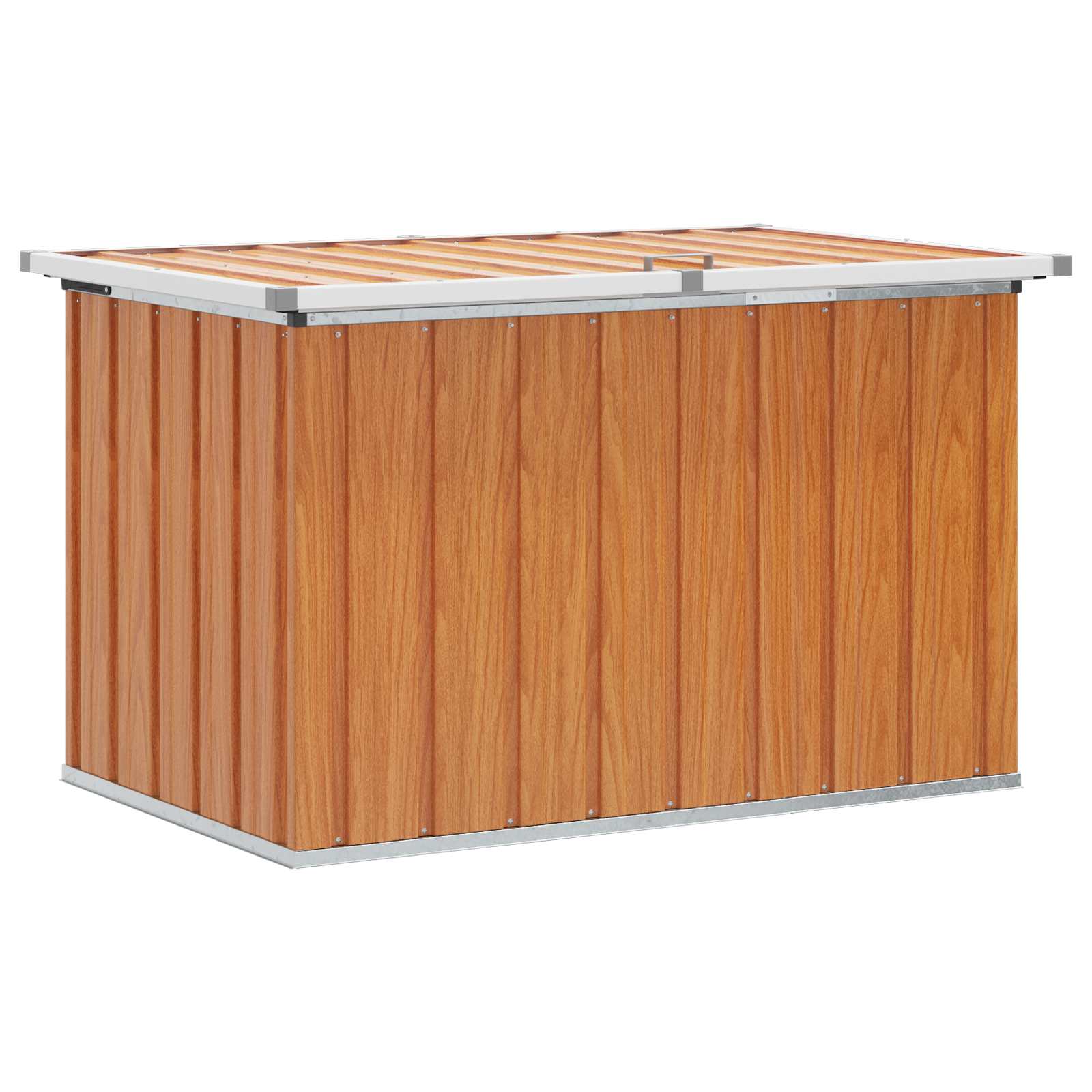 Außenlagerbox Holz 109 X 67 X 65 Cm Verzinkter Stahl Vidaxl