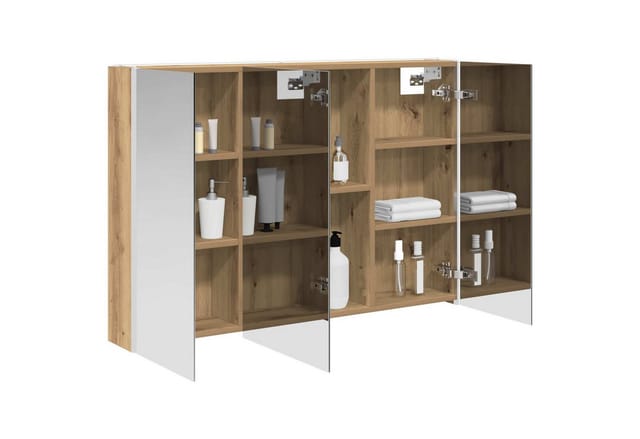 Badezimmerspiegelschrank Kunsthandwerk Eiche Vidaxl