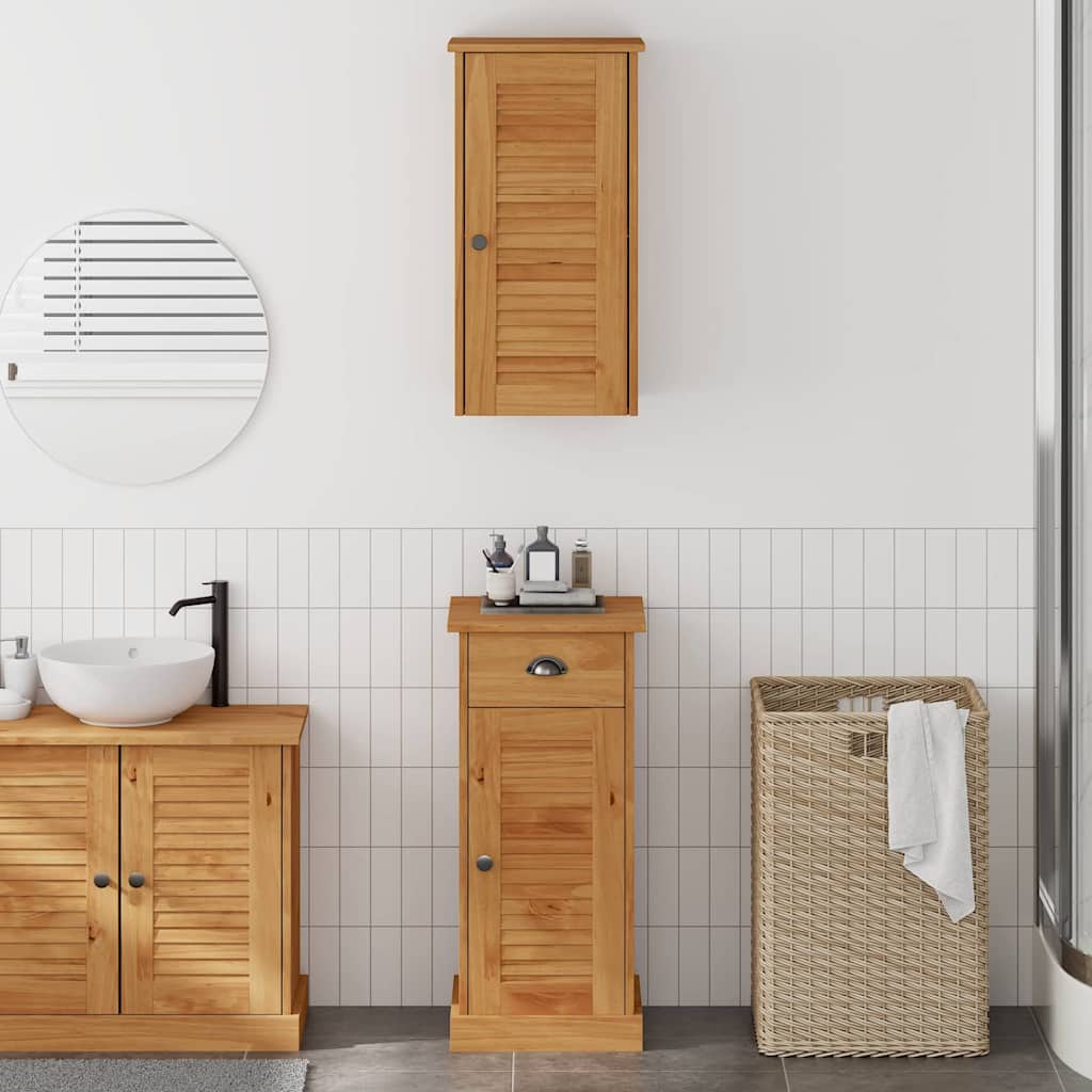 Vidaxl Bathroom Cabinet Vigo 2 Pcs Brown And Honey Brown