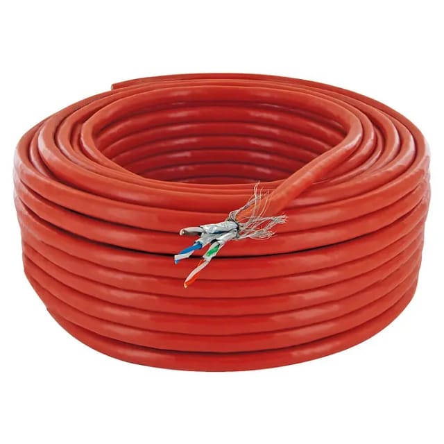 SCHWAIGER Kabel, S/FTP-Inst.-kabel CAT7 unkonfektioniert 25 m, orange