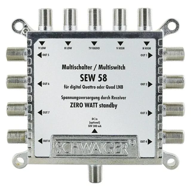SCHWAIGER Multischalter, SAT 5x8