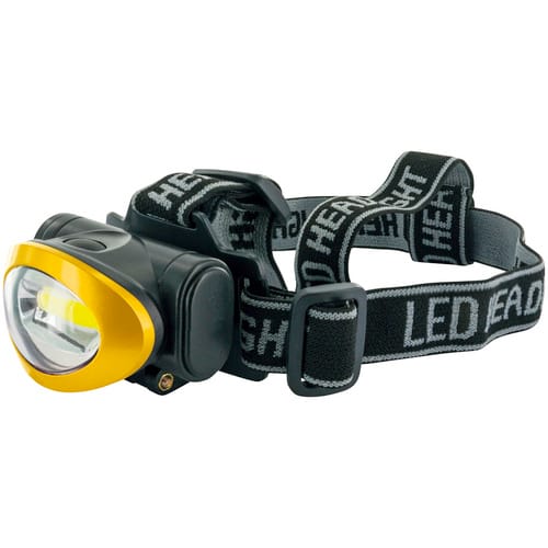SCHWAIGER Stirnleuchte, 3 W COB-LED, 3 Betriebsmodi, gelb/schwarz