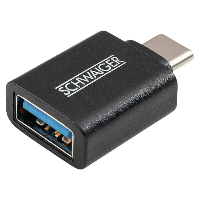 SCHWAIGER Adapter, USB 3.1 Adapter schwarz