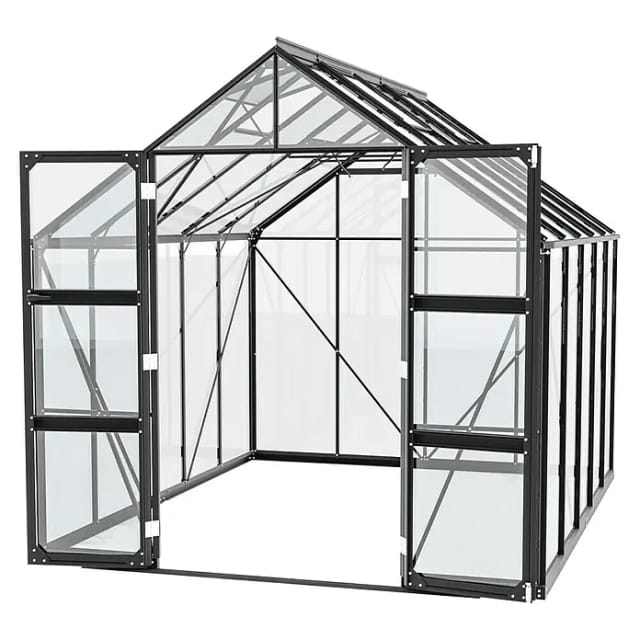 VITAVIA Gewächshaus »Domus 8300«, BxHxL: 257 x 252 x 325 cm - schwarz