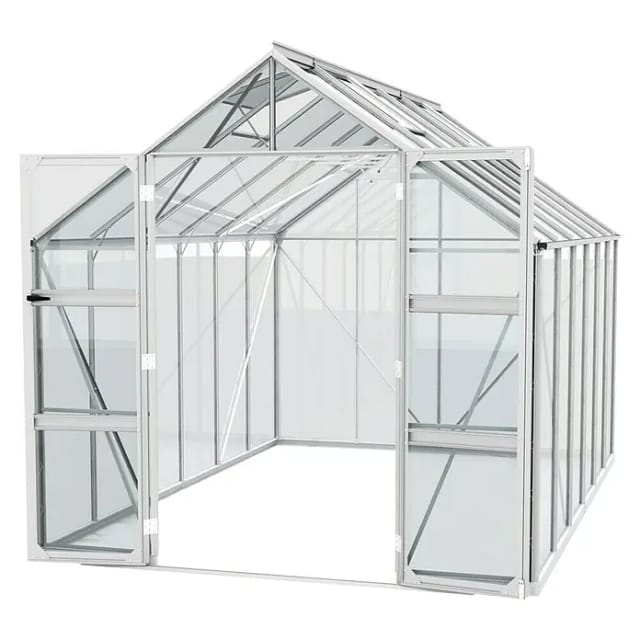VITAVIA Gewächshaus »Domus 9900«, BxHxL: 257 x 252 x 387 cm - silberfarben