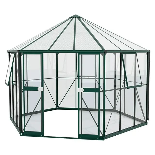 VITAVIA Gewächshaus »Pi 9000«, BxHxL: 336 x 283,7 x 383,3 cm - gruen