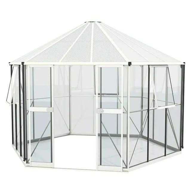 VITAVIA Gewächshaus »Pi 9000«, BxHxL: 336 x 277,7 x 383,3 cm - weiss
