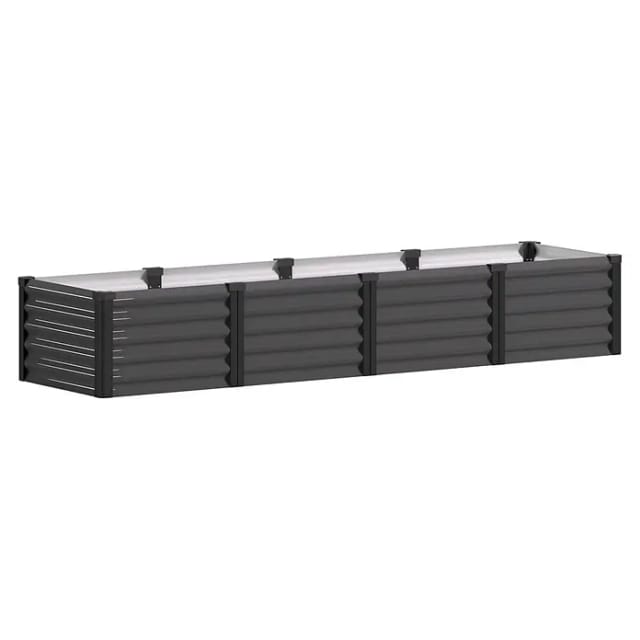 VITAVIA Hochbeet »In&Out«, BxHxL: 65 x 40,3 x 245 cm, Zincalume® - grau