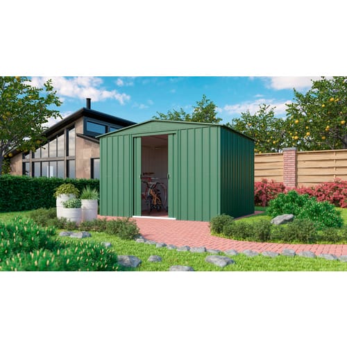 Globel Gerätehaus »Dream«, Stahl, Satteldach, 8,82 m², BxT: 308 x 309 cm, jade - gruen