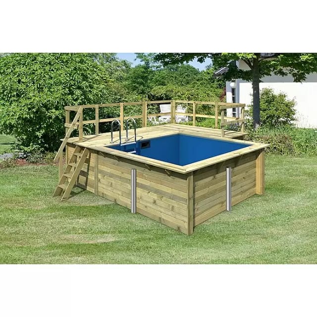 KARIBU Rechteckpool, braun, 9772 l, BxH: 490.5x125 cm