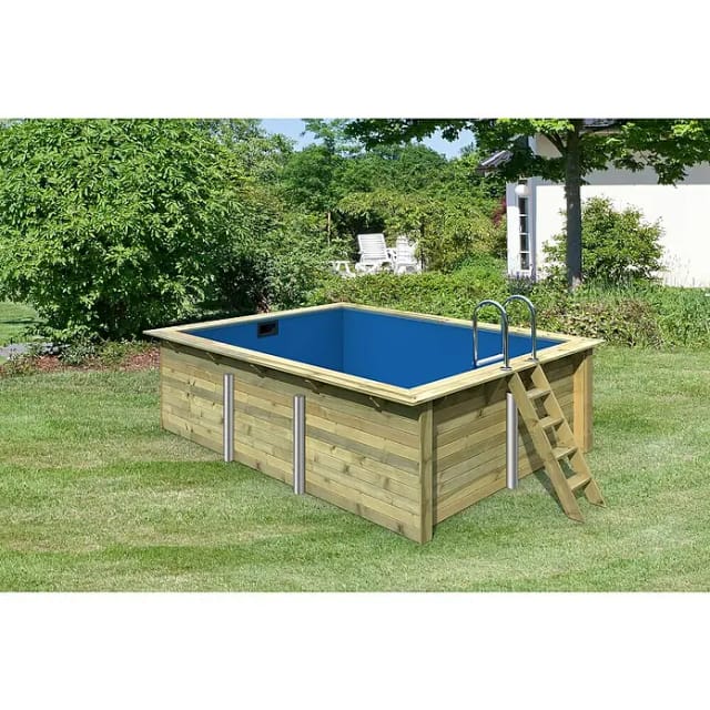 KARIBU Rechteckpool, braun, 14164 l, BxH: 350x125 cm