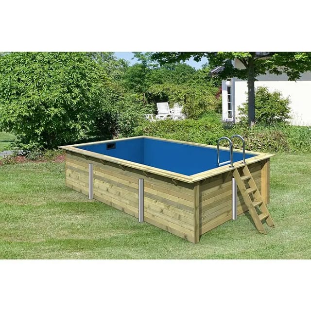 KARIBU Rechteckpool, braun, 17500 l, BxH: 350x125 cm