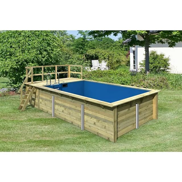 KARIBU Rechteckpool, braun, 17500 l, BxH: 353x125 cm