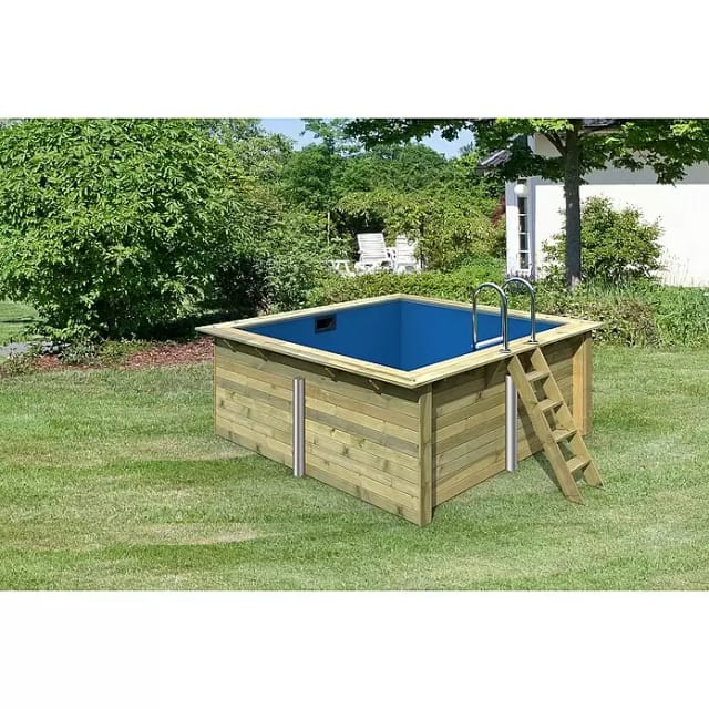 KARIBU Rechteckpool, braun, 9772 l, BxH: 350x125 cm