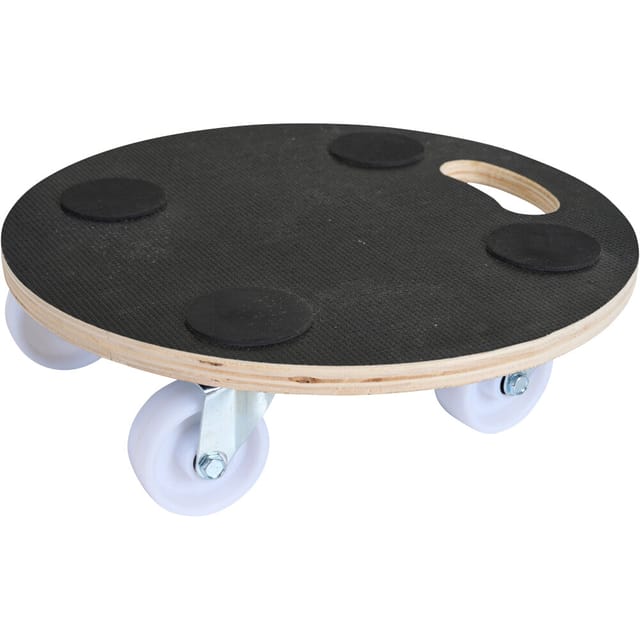SIENA GARDEN Transportroller, max. Tragfähigkeit: 250 kg, Holz, braun/schwarz, Rund, Ø 38 cm