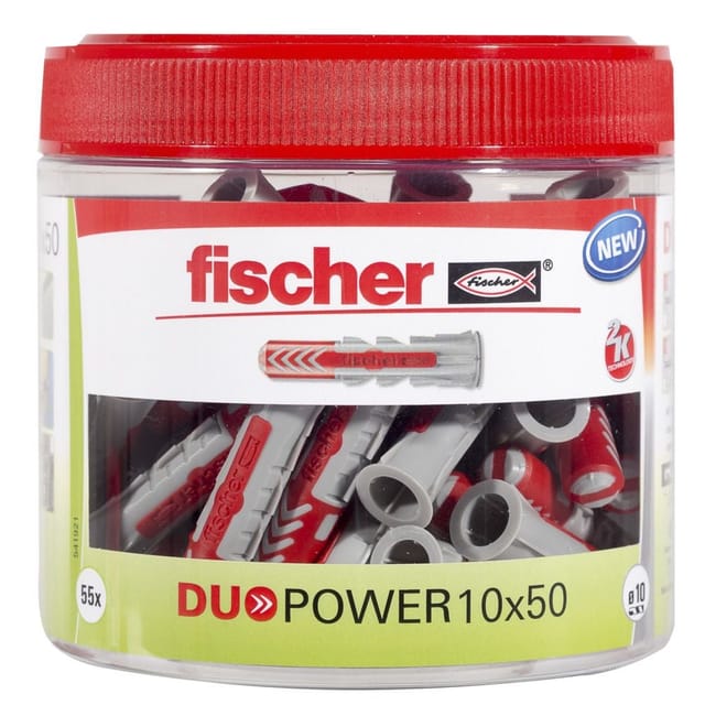 FISCHER Dübel »DUOPOWER«, 50 mm, Kunststoff - grau