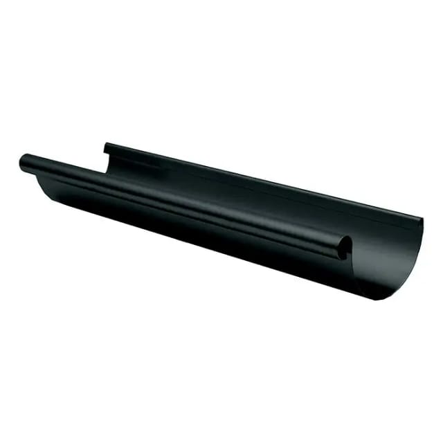 SAREI Dachrinne, Nennweite: 100 mm, Länge: 200cm, halbrund, Aluminium - schwarz
