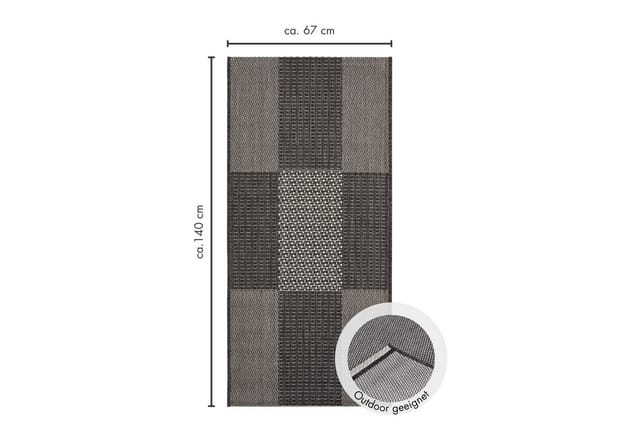 ANDIAMO Teppich »Manarolo«, BxL: 67 x 135 cm, anthrazit - schwarz
