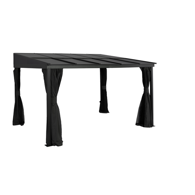 SOJAG Terrassenüberdachung, Breite: 364 cm, Dach: Polycarbonat-Doppelstegplatten, anthrazit - grau