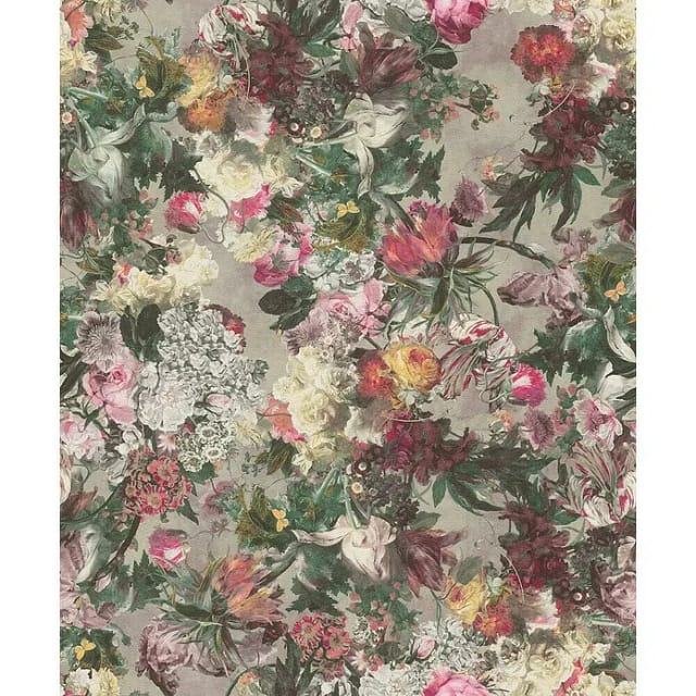 Rasch Vliestapete, Blumen, mehrfarbig, matt - bunt