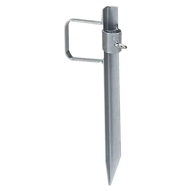 Delschen Bodenhülse, für Schirmstock Ø 17-33 mm, Stahl, silber - silberfarben