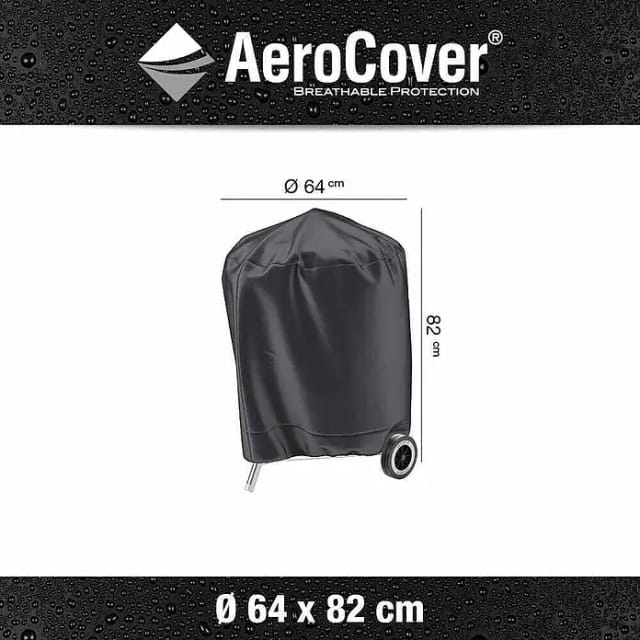 AEROCOVER Grillgeräte-Schutzhülle, BxHxT: 57 x 83 x 57 cm, Kunstfaser - grau
