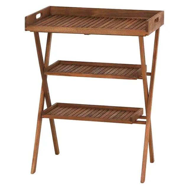 GARDAMO Tablettständer, mit Tablett, Holz, natur - braun