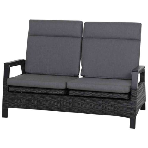 SIENA GARDEN Lounge-Bank »Solea«, BxHxT: 151.5 x 97 x 151.5 cm, Gardino-Geflecht/Aluminium - grau