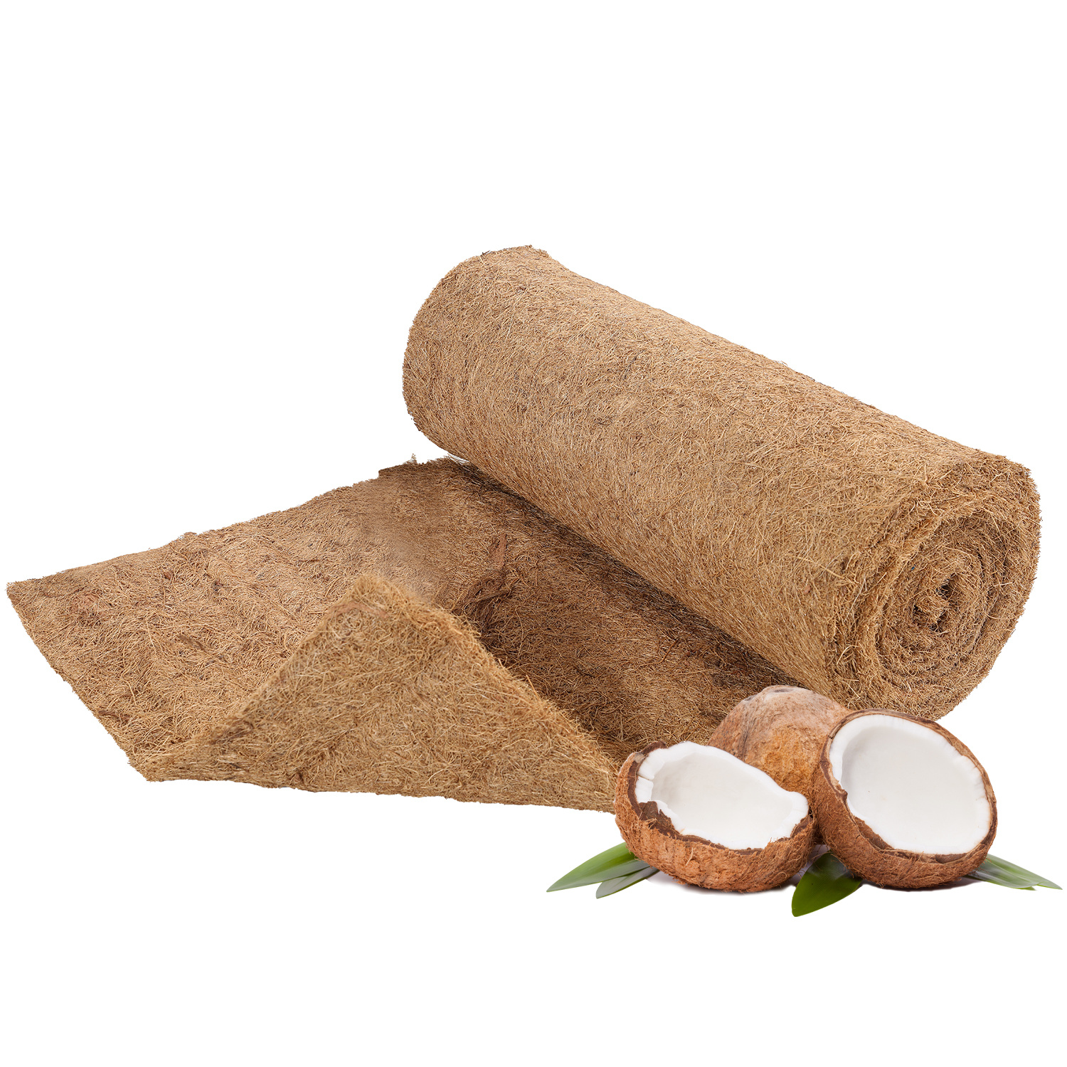 Randaco Kokosmatte 500cm X 50cm 1200g/㎡ Kokosfasermatte, 100% Biologisch, Naturprodukt Abbaubar, Winterschutzmatte Für Pflanzen