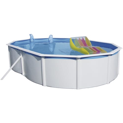 STEINBACH Ovalpool »Nuovo de Luxe«, Oval, BxLxH: 366x550x120 cm, weiß - weiss