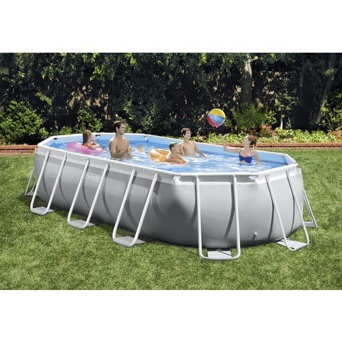 INTEX Ovalpool »Prism Oval«, Oval, BxLxH: 274x503x122 cm, hellgrau