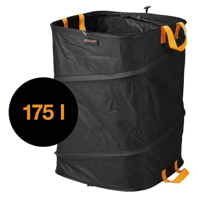 FISKARS Ergo Pop-Up Gartensack, schwarz, 175l
