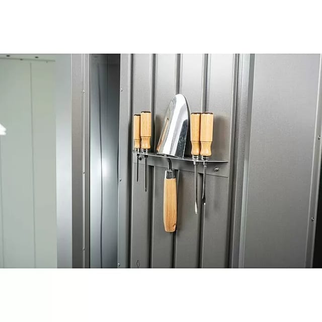 BIOHORT Zubehör »Neo«, Werkzeughalter, für Gerätehaus Neo, 2 Stk., Stahl - grau