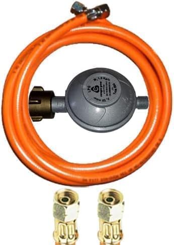 1 X 50 Mbar Druckregler, 80 Cm Pvc-gasschlauch, 1/4 Zoll Linksgewindeanschluss, Für Camping Und Grillen